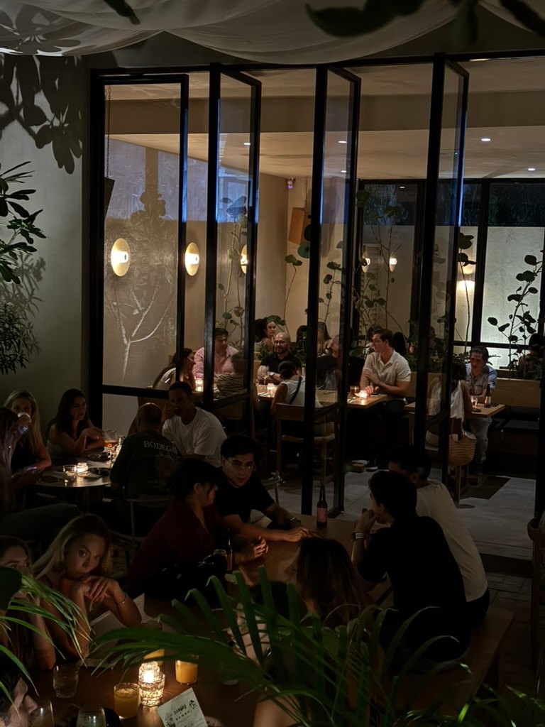 Guests sharing an evening at Gamba